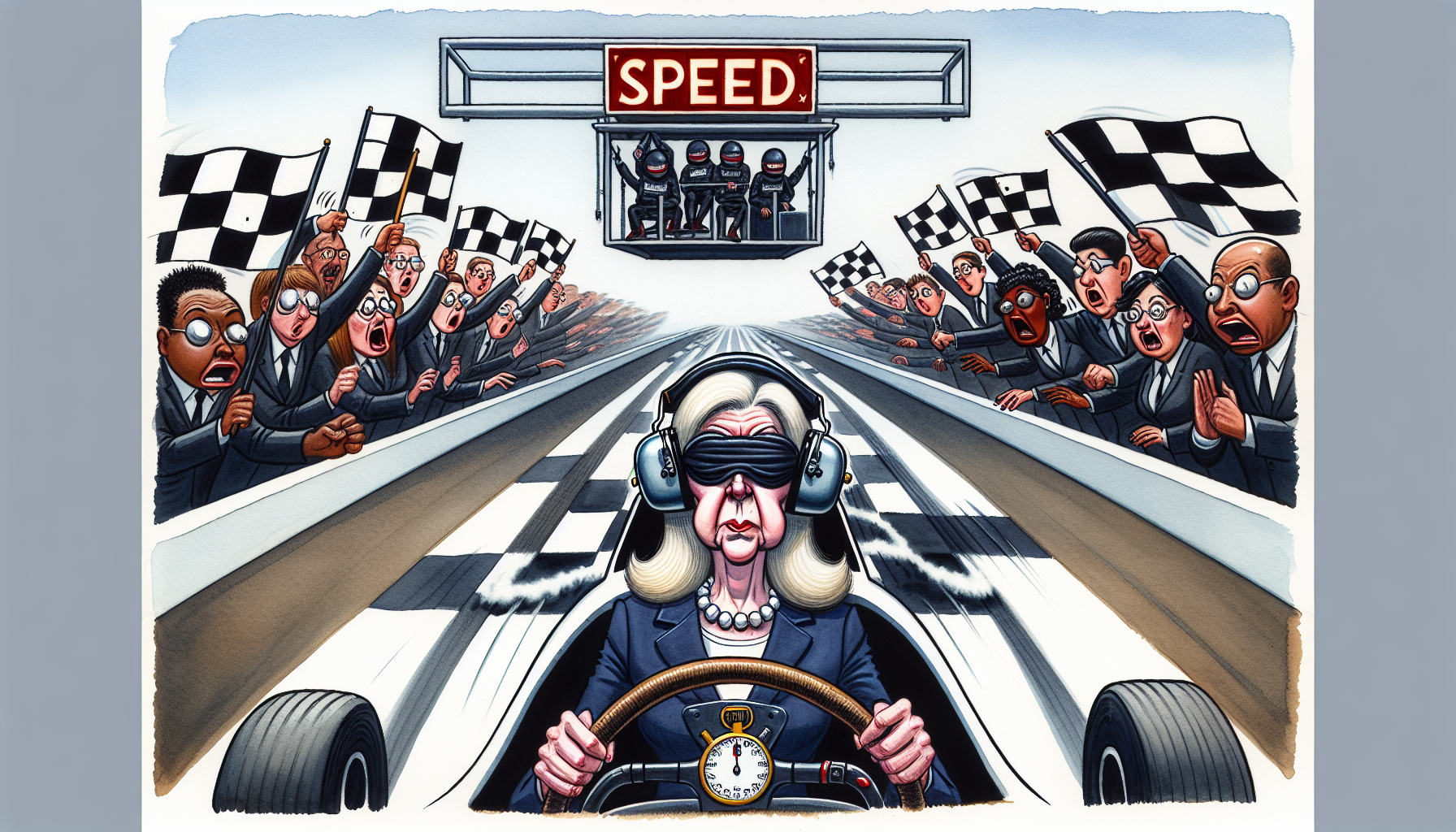 Explore the balance of speed vs. safety in our latest caricature. Discover how these two forces collide in unexpected ways!